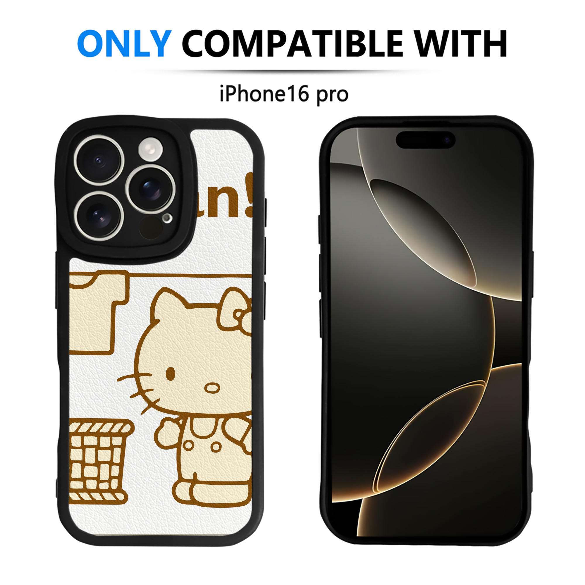 （画像用） Hello Kitty ハローキティ 【iPhone 16シリーズ対応】シリコンスマホケース（レザー調） 材質：シリコン